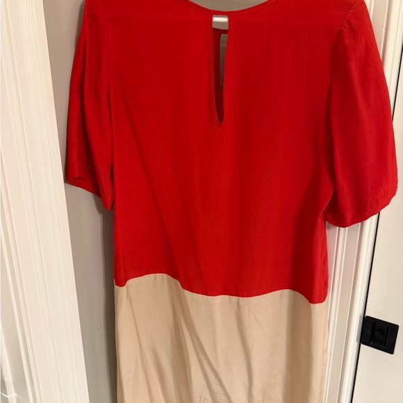 Nell Red and Tan Colorblock Dress - Picture 2 of 4